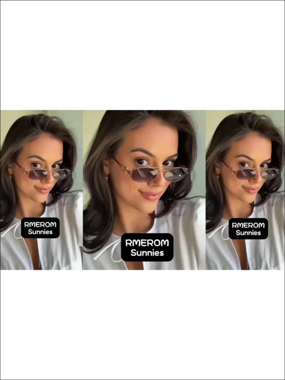 Retro Oval Metal 90s Sunglasses UV400 Protection Lightweight Full Frame